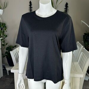JOIE made in Peru crew T-shirt, black NWT short sleeve